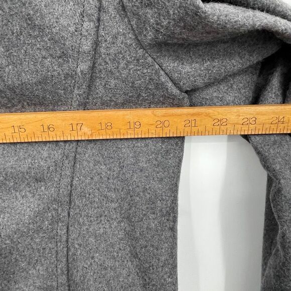 Gap Gray Long Sleeve Double Breasted Peacoat Wool Blend Jacket Size Large - Picture 9 of 10